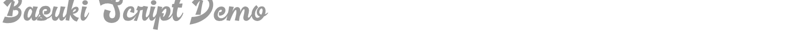 Basuki Script font preview